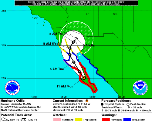 Tropical storm warnings from National Hurricane center Miami florida