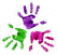 Three handprints Three handprints