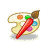 Paintbrush and palette