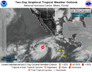 Pacific Graphical Tropical Weather Outlook from National Hurricane center Miami florida