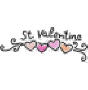 St. Valentine's day banner with four hearts St. Valentine's day banner with four hearts